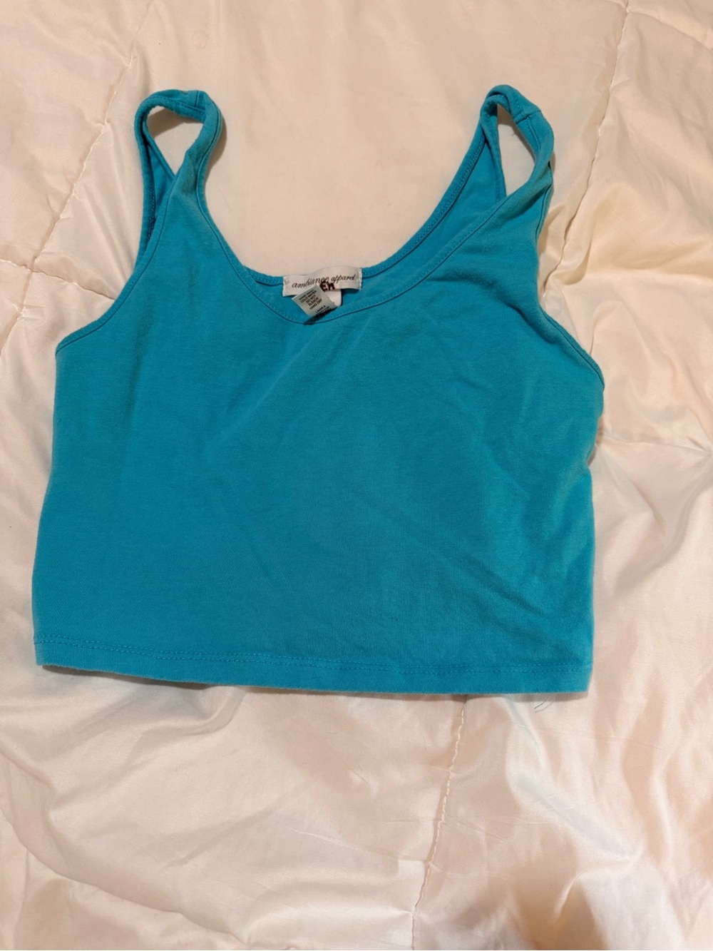 Ambiance Bright Turquoise Crop Tank